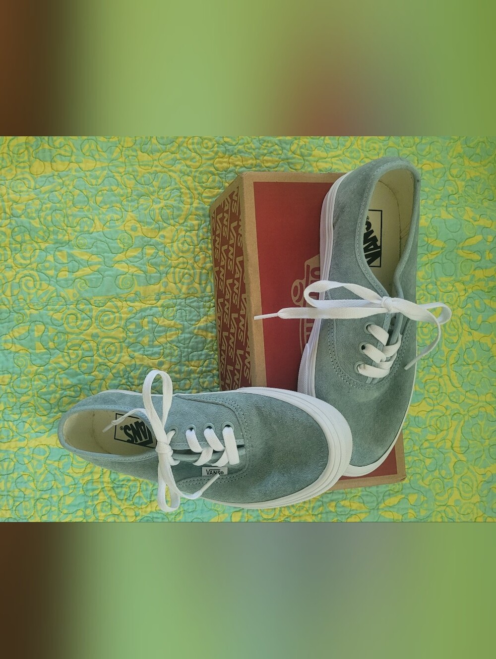 Vans Low-Top Suede Sneakers in Light Gray and White